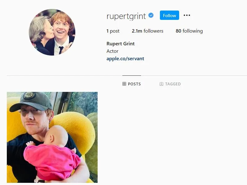 Akhirnya Punya Akun Instagram, Rupert Grint Pemeran Ron Weasley Pamer Status Jadi Ayah Baru 3