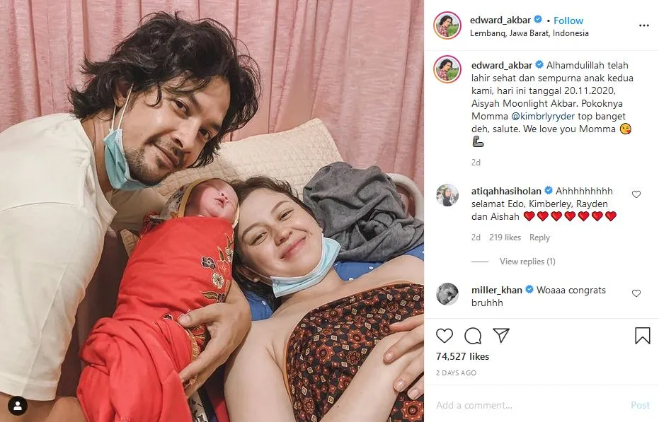 Anak Sulung Rayakan Ulang Tahun Pertamanya, Kimberly Ryder Lahirkan Anak Kedua Sehari Setelahnya 2