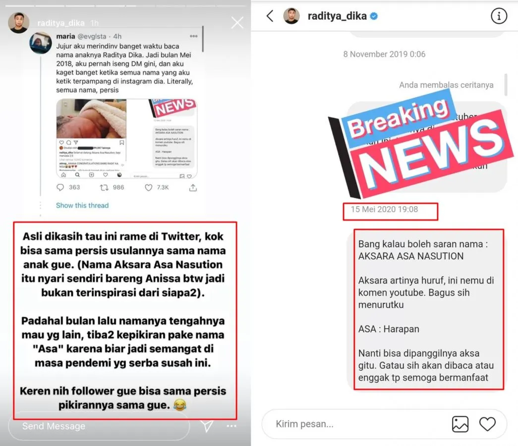 Umumkan Kelahiran Anak Kedua, Raditya Dika Nggak Menyangka Nama Anaknya Pernah Diusulkan Penggemar 4