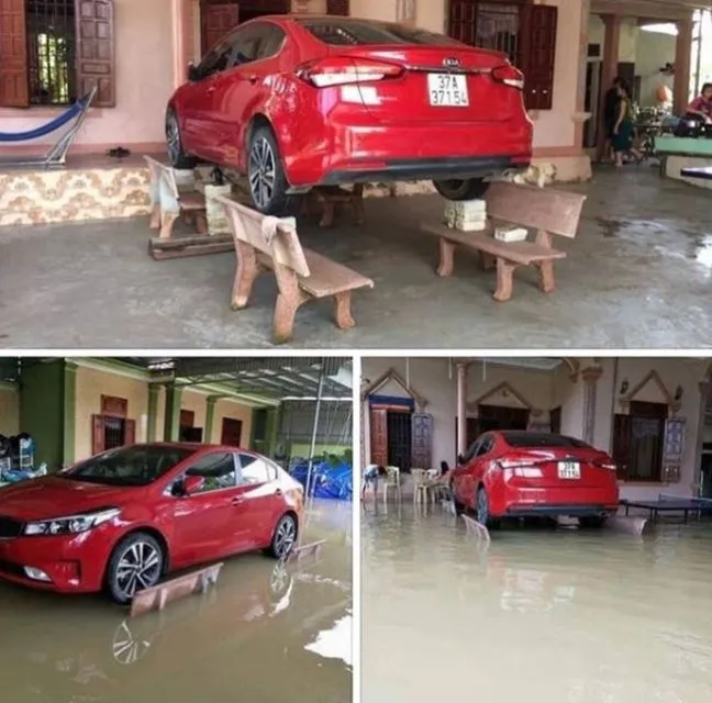 11 Potret Mitigasi Bencana Paling Lawak Saat Banjir Melanda. Gambaran Orang Kelewat Santai nih 17