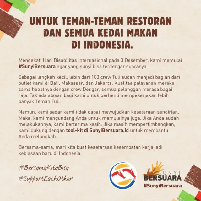 Burger King®Indonesia Kampanyekan Kesempatan Kerja Bagi Penyandang Disabilitas Lewat Surat Terbuka 3