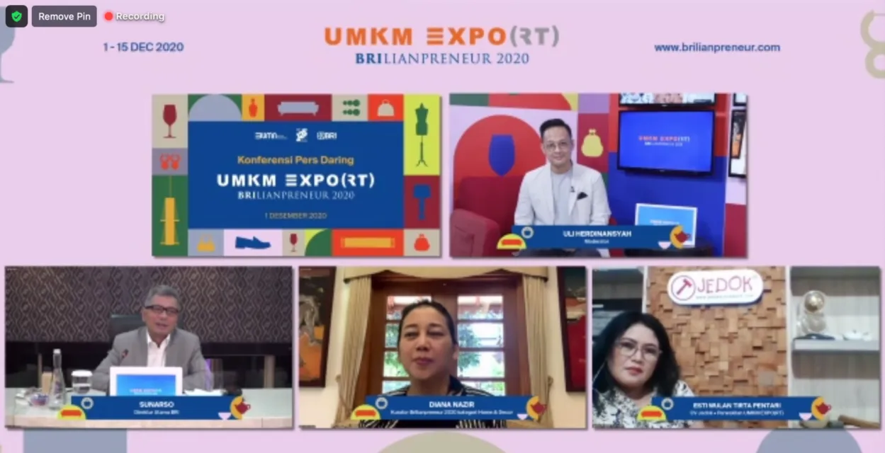 BRI Kembali Gelar 'UMKM Expo(rt) Brilianpreneur 2020 ' untuk Dorong UMKM Bangkit Menembus Pasar Global 4