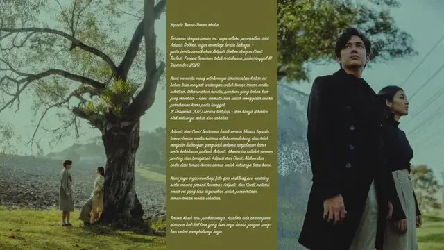 Selamat! Adipati Dolken dan Canti Tachril Akan Langsungkan Pernikahan Pada 18 Desember Mendatang 2