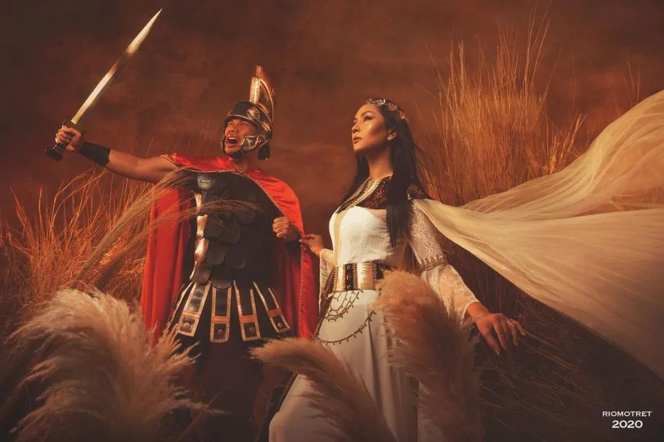 10 Potret Pre-wedding Vicky Prasetyo-Kalina Ocktaranny. Mesra di Hutan sampai Jadi Gladiator Cinta 11