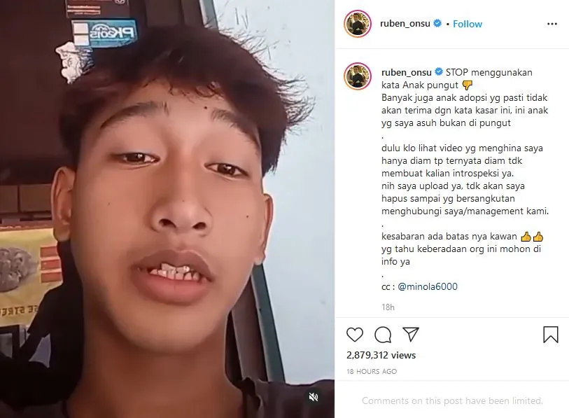 Ada Lagi Remaja yang Hina Betrand Peto Anak Pungut, Ruben Onsu: Mohon Info Keberadaannya 3