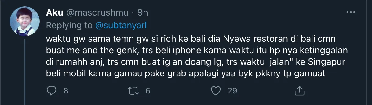 11 Pengalaman Warganet Punya Kenalan Orang Super Duper Kaya. Kok Ada Manusia yang Begini, Iri :( 16