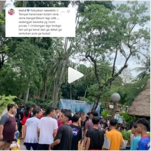 Viral Kerumunan Wisata Waterboom, Inul Daratista Geram. Bandingkan dengan Bisnisnya yang Dilarang 2