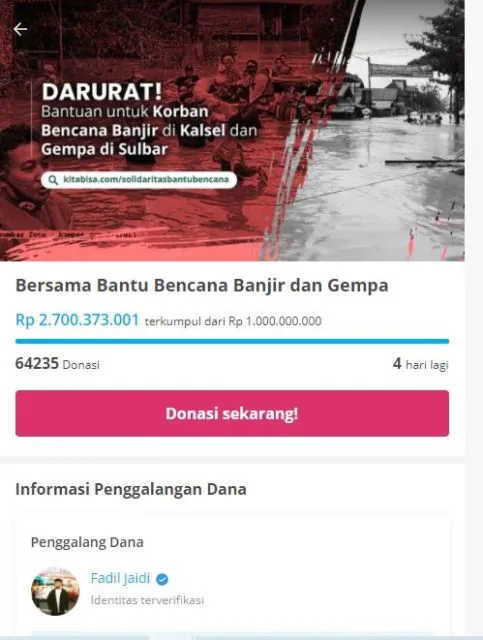 Peduli Korban Bencana Alam, 9 Seleb Gagas Penggalangan Donasi. Terkumpul hingga Miliaran Rupiah! 16