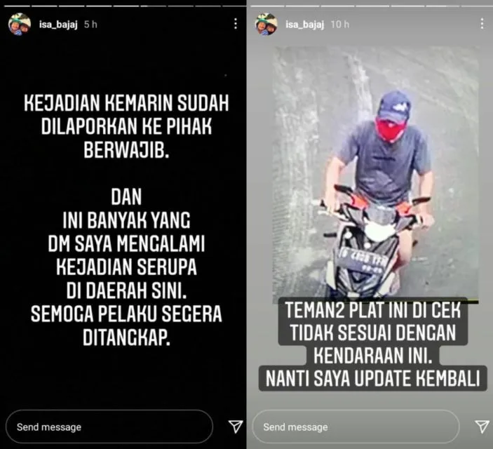 Istrinya Jadi Korban Ekshibisionisme, Isa Bajaj Lapor Polisi dan Unggah Foto Pelaku 2