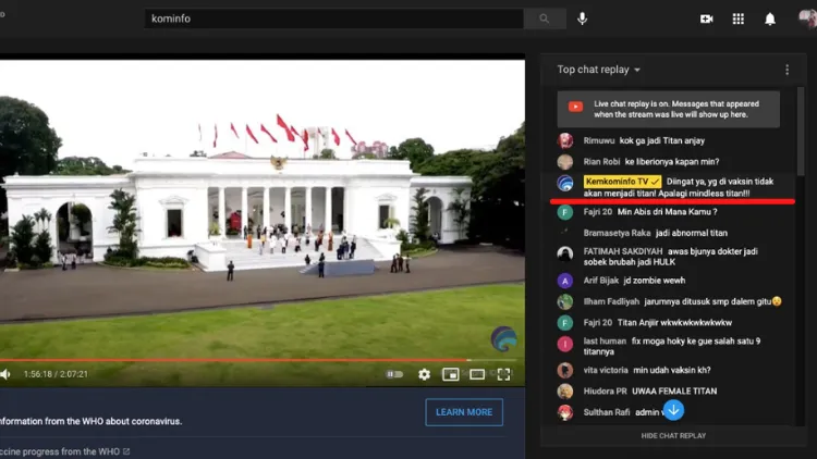 Warganet Mengira Jadi Titan Setelah Divaksin, Admin Akun YouTube Kominfo Beri Jawaban Kocak 6