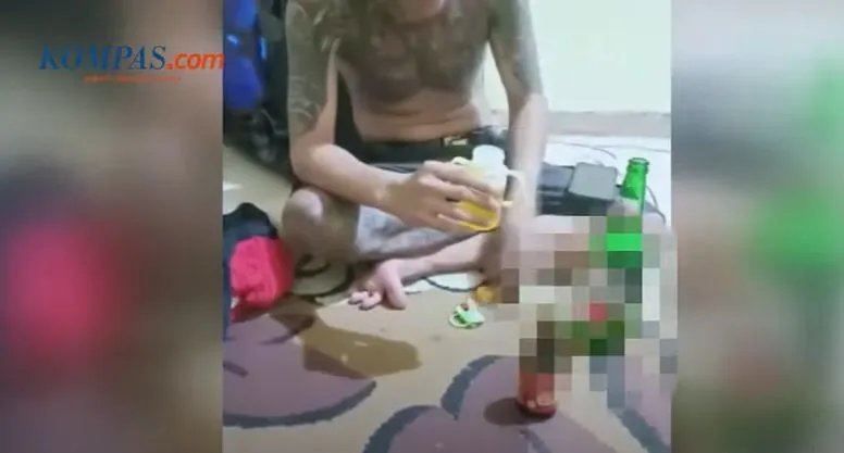 Berhasil Diringkus Polisi, Ini Kronologi Pelaku Kasus Viral Bayi Berusia 4 Bulan Dicekoki Miras 4
