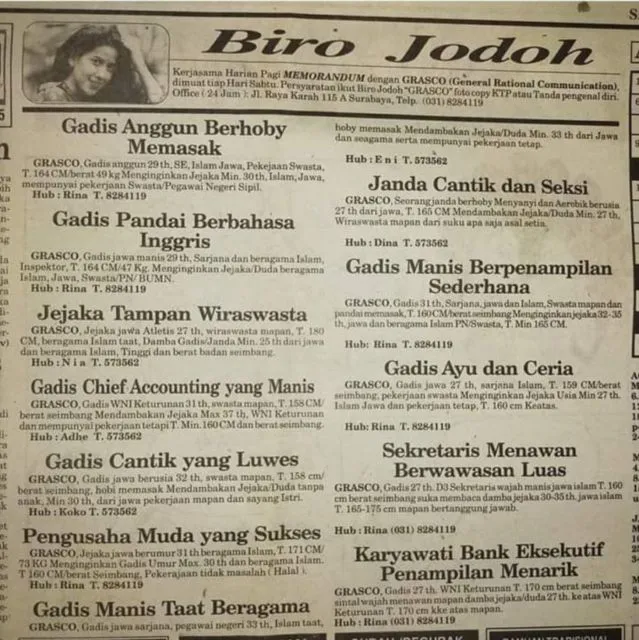Sebelum Ngetren Aplikasi Kencan, Iklan Biro Jodoh Koran ini Bukti Perjuangan Cinta Orang Zaman Dulu 5