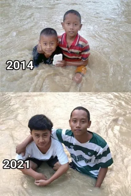 Viral Transformasi Foto Korban Banjir dari Waktu ke Waktu. Kritik Halus buat Pemerintah nih! 6