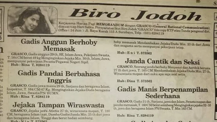 Sebelum Ngetren Aplikasi Kencan, Iklan Biro Jodoh Koran ini Bukti Perjuangan Cinta Orang Zaman Dulu 6