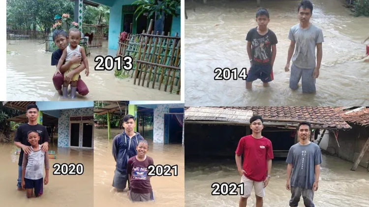 Viral Transformasi Foto Korban Banjir dari Waktu ke Waktu. Kritik Halus buat Pemerintah nih! 5