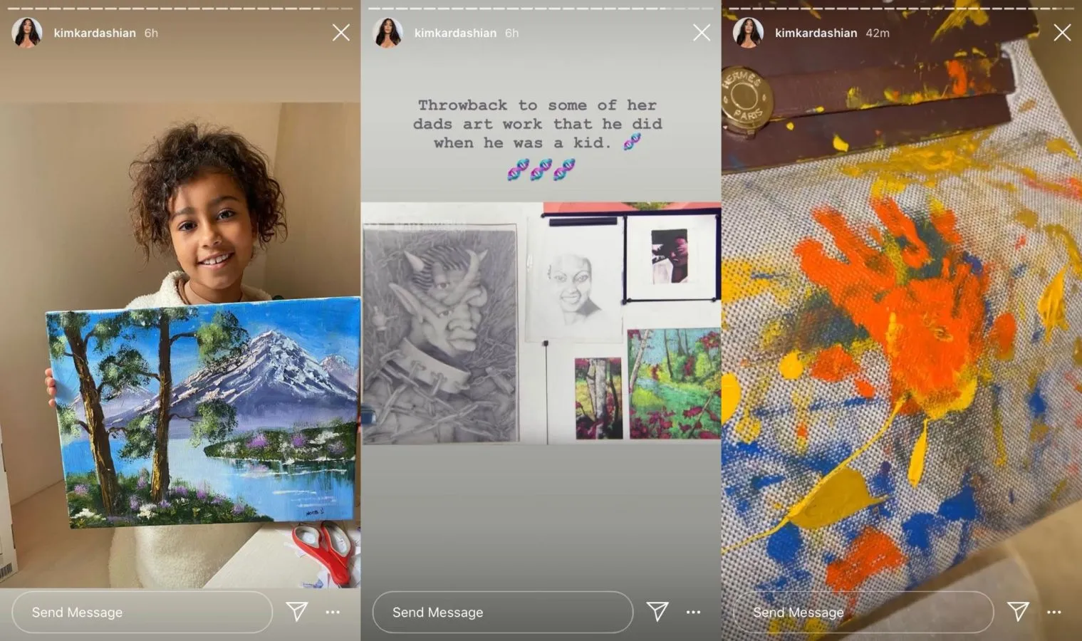 Murka karena Hasil Karya sang Anak Diragukan, Kim Kardashian Sebut North Serius Ikuti Kelas Melukis 4