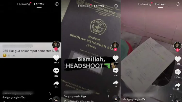 Konten Membakar Rapor Tengah Viral di Media Sosial. Cari Perhatian Nggak Harus Gitu Juga Bisa lo... 3