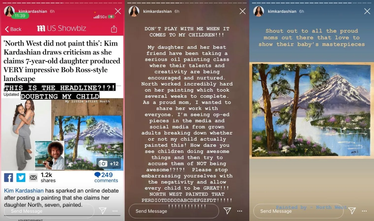 Murka karena Hasil Karya sang Anak Diragukan, Kim Kardashian Sebut North Serius Ikuti Kelas Melukis 3