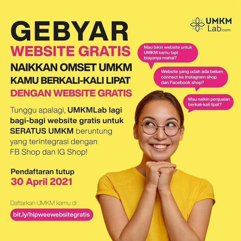 UMKMLab Lagi Bagi-bagi Website Gratis Untuk 100 UMKM Beruntung 2