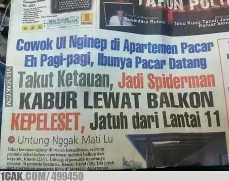 Menolak Lupa, Kamu Pasti Masih Geleng Kepala Saat Baca 11 Judul Berita di Koran ini. Kocak Bener! 15