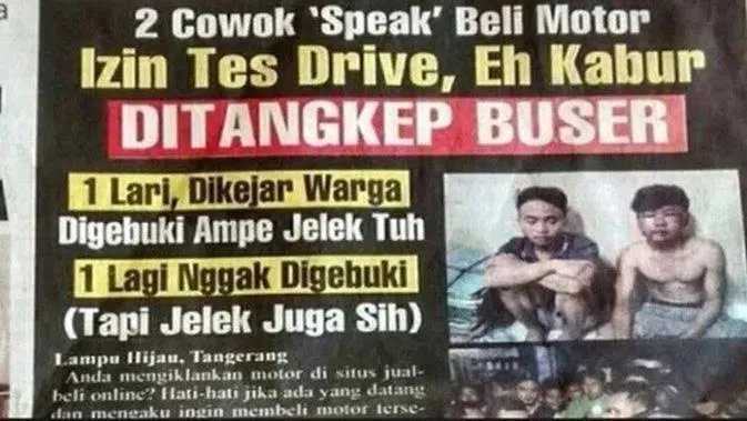 Menolak Lupa, Kamu Pasti Masih Geleng Kepala Saat Baca 11 Judul Berita di Koran ini. Kocak Bener! 12
