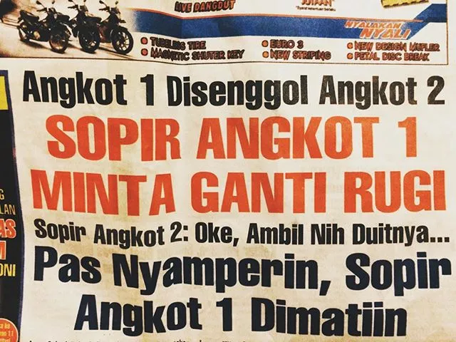 Menolak Lupa, Kamu Pasti Masih Geleng Kepala Saat Baca 11 Judul Berita di Koran ini. Kocak Bener! 16