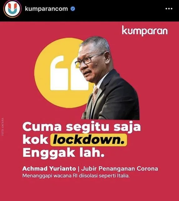 Setahun Perayaan Corona di Indonesia; Pemerintah Dulu Pernah Bercanda Begini lo. Ada yang Ingat? 19