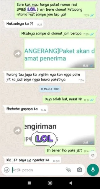 11 Deretan Chat Kocak Kurir Paket dan Penerimanya ini Bakal Bikin Kamu Senyum-Senyum Sendiri~ :D 17