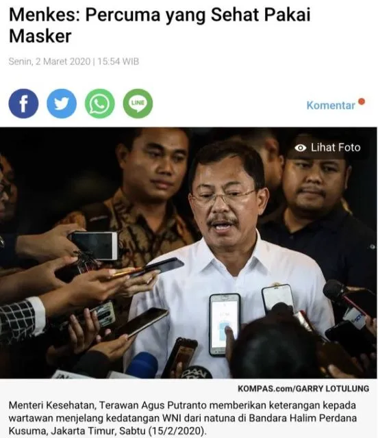 Setahun Perayaan Corona di Indonesia; Pemerintah Dulu Pernah Bercanda Begini lo. Ada yang Ingat? 18