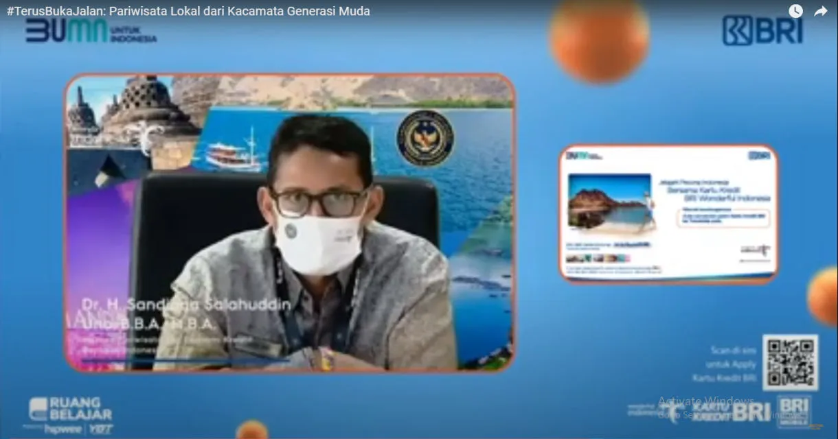 #TerusBukaJalan untuk Pariwisata Lokal, BRI dan Kemenparekraf Gelar Webinar Perspektif Anak Muda Soal Wisata 5