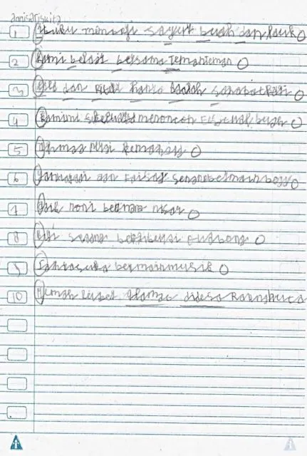 Nostalgia Nulis Tegak Bersambung Saat SD, Momen Paling Menegangkan! 4 Tulisan tegak bersambung