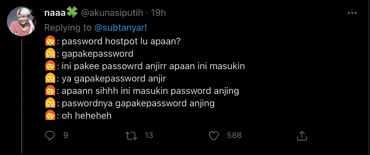 Bingung Nentuin Password Wi-Fi? Ini Ide Absurd Warganet yang Bikin Emosi Kalau Temen Nanya 16