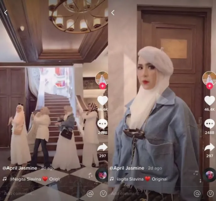Aksi Joget April Jasmine Tuai Kritik di TikTok, Ustaz Solmed Bela sang Istri: Cuma Gerak Kaki Tangan 4