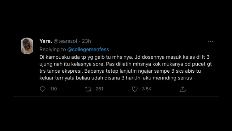 11 Cerita Horor Dunia Perkampusan Paling Seram dari Warganet. Pernah Dengar yang Beginian? 12