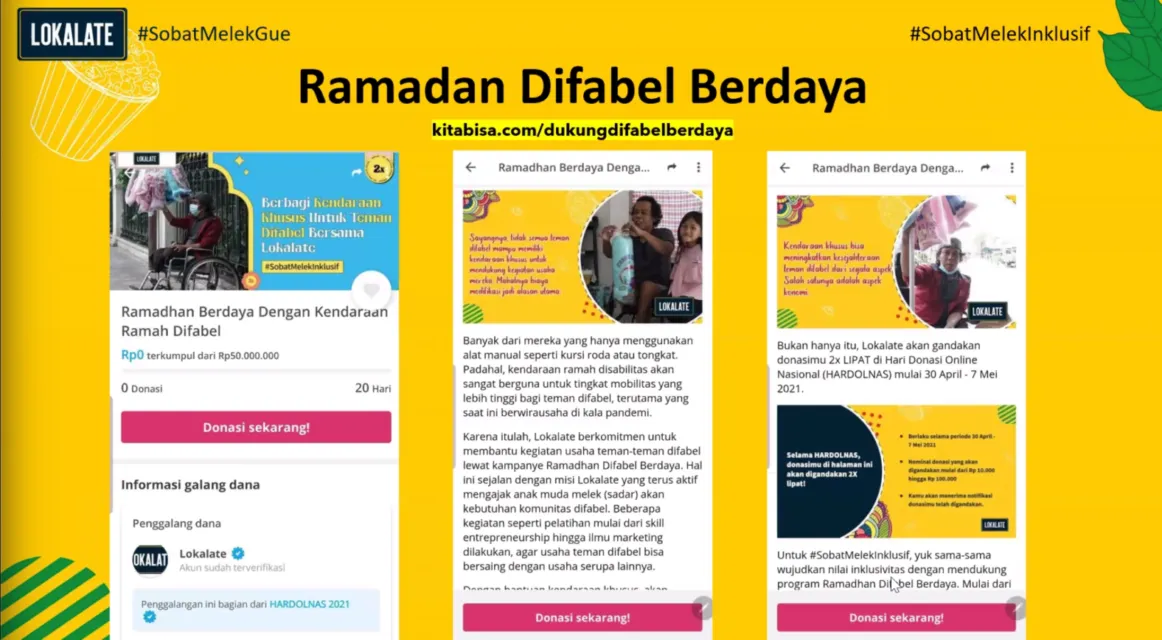 Dukung Teman-Teman Difabel, Kopi Instan Lokalate Usung Dua Program dalam Kampanye #SobatMelekInklusif 5