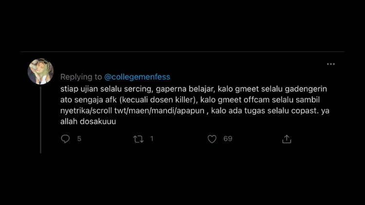11 Pengakuan Dosa Mahasiswa yang Bikin Geleng-Geleng Kepala. Kocak Bener Dunia Kuliah! 21