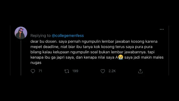 11 Pengakuan Dosa Mahasiswa yang Bikin Geleng-Geleng Kepala. Kocak Bener Dunia Kuliah! 17