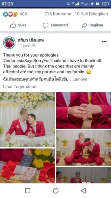 Tagar #IndonesiaSaySorryforThailand Trending, Warganet Indonesia Minta Maaf Usai Hujat Pasangan Gay 4