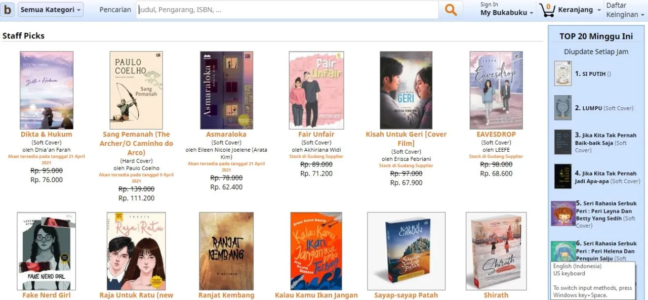 9+ Toko Buku Online Terpercaya, Beragam Jenis & Murah 12