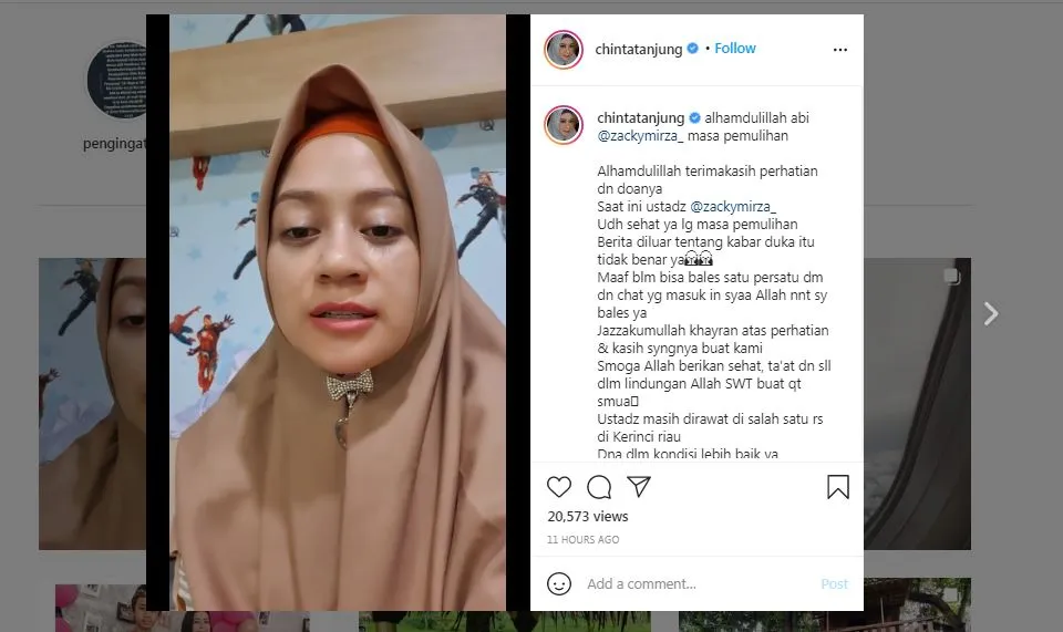 Ambruk Saat Pimpin Zikir, Istri Bantah Kabar Ustaz Zacky Mirza Meninggal. Kini dalam Masa Pemulihan 6