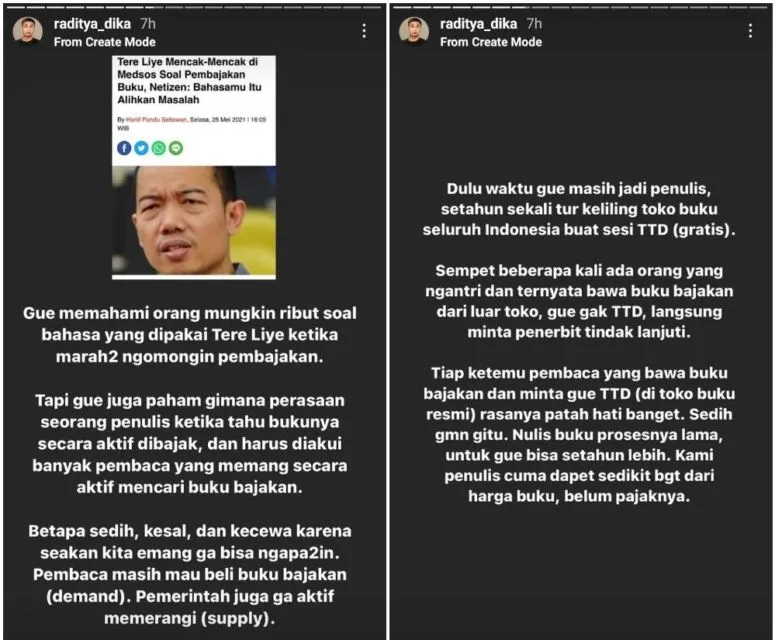 Sangat Marah dengan Pembajakan Buku, Tere Liye Lontarkan Kritikan Keras. Tuai Beragam Komentar 2