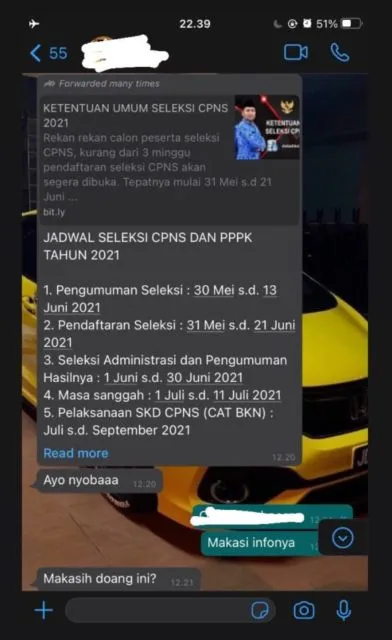 10 Balasan Chat Para Anak yang Nggak Mau Ikut Tes CPNS tapi Terus Dikodein sama Orangtua 18