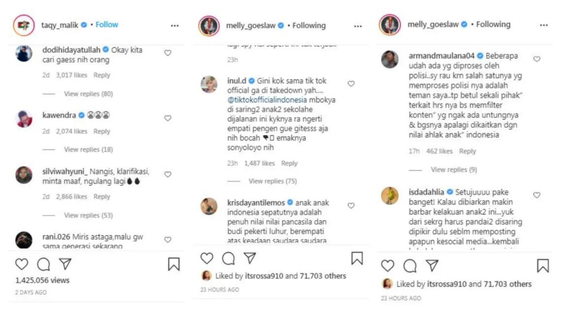 Video TikTok yang Hina Palestina Sedang Marak, Melly Goeslaw: Jaga Kehormatan Orang Tua Kalian! 6