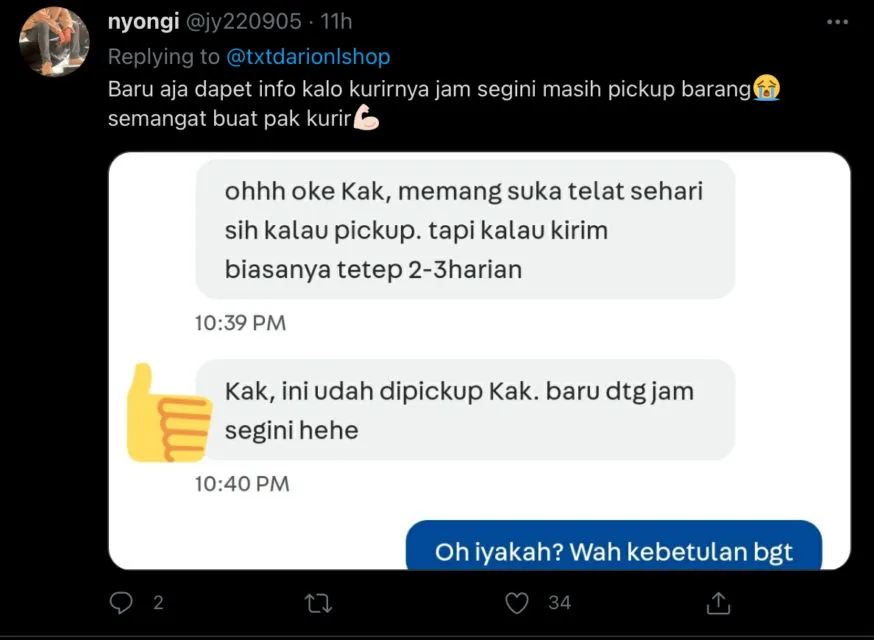 Beragam Simpati dan Dukungan Warganet untuk Kurir Ekspedisi Menjelang Lebaran. Respek Banget! 17