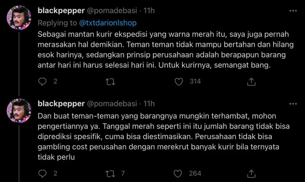 Beragam Simpati dan Dukungan Warganet untuk Kurir Ekspedisi Menjelang Lebaran. Respek Banget! 20