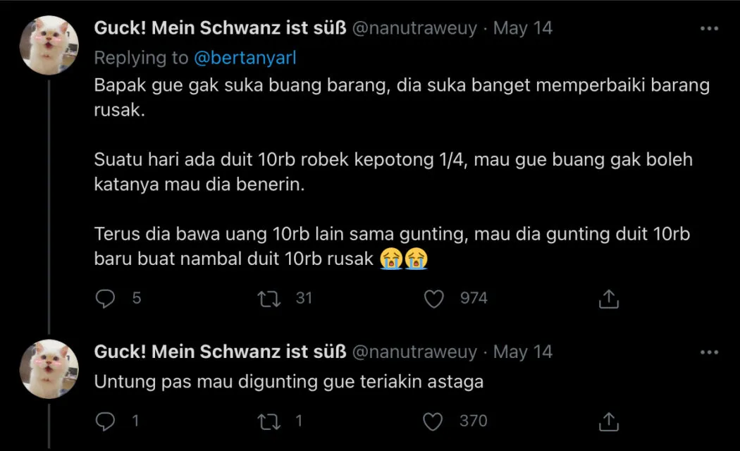 Ditanya Tentang Kelakuan Absurd Bapaknya, Warganet Twitter Berbagi Cerita Kocak Mereka 18