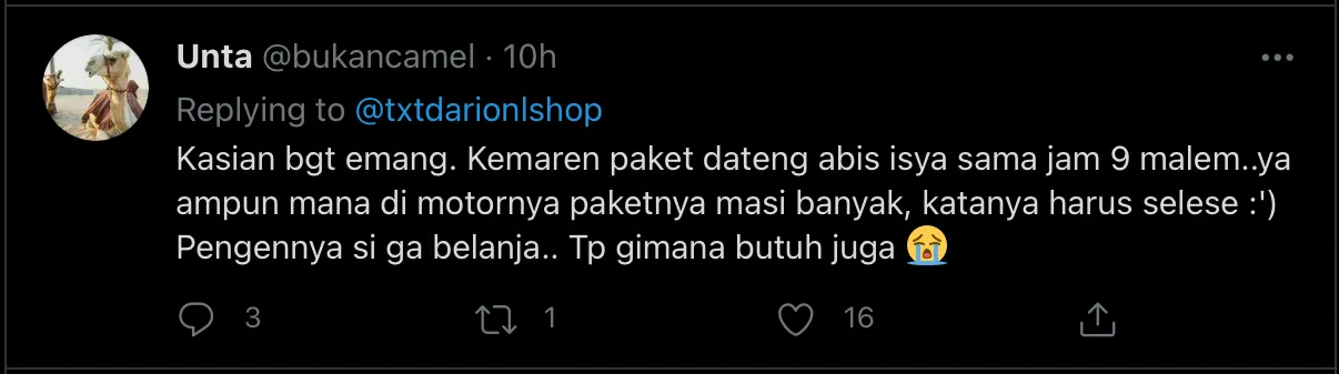 Beragam Simpati dan Dukungan Warganet untuk Kurir Ekspedisi Menjelang Lebaran. Respek Banget! 19