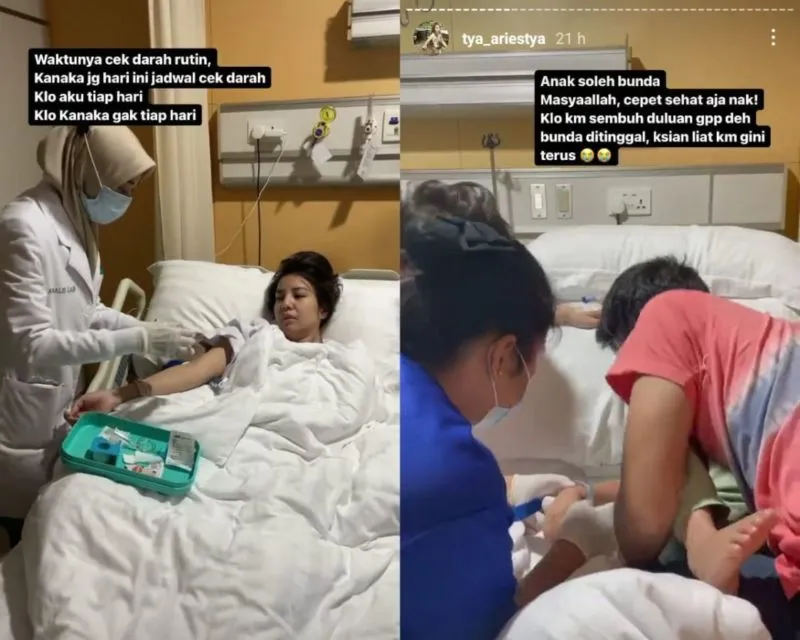 Tya Ariestya Jalani Perawatan di Rumah Sakit, Unggah Foto Putra Bungsu Nangis Saat Video Call 2