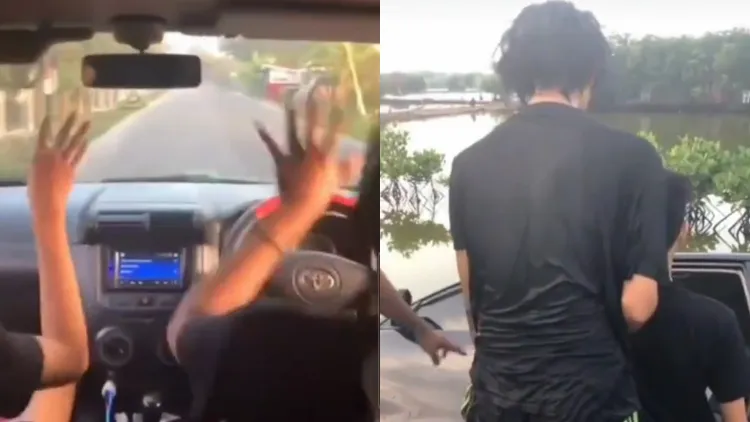 Main TikTok Sambil Nyetir, Sekumpulan Pemuda ini Tercebur di Empang. Pada Nggak Ada Kapoknya~ 4