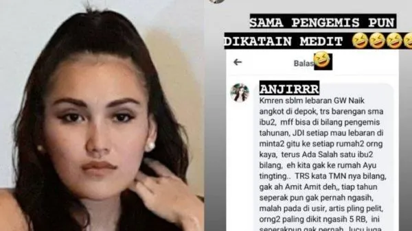 Disebut Pelit oleh Pengemis, Ayu Ting Ting Dibela Warganet: Kalau Pengen THR ya Kerja! 4
